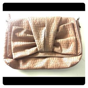 faux snake skin clutch